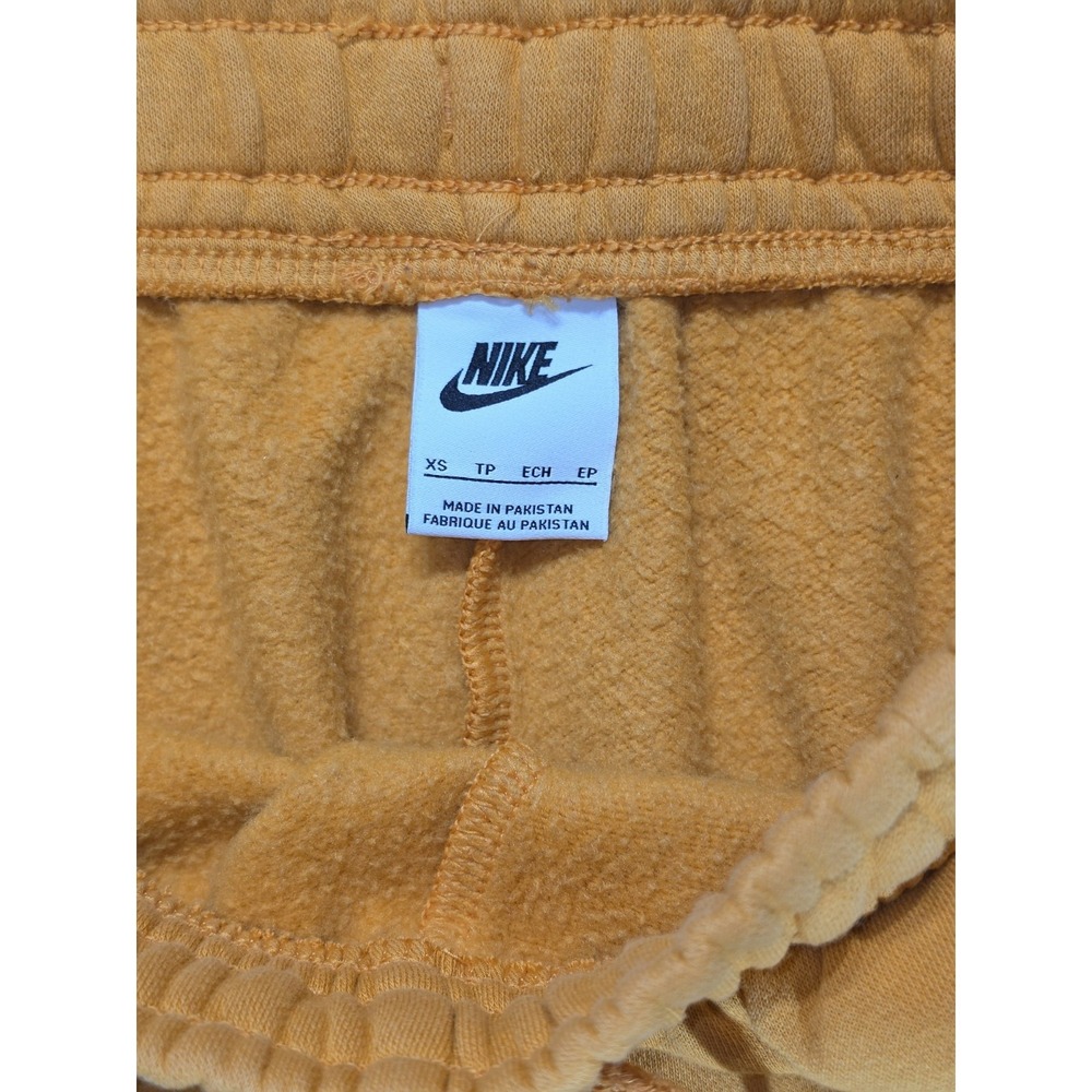 Nike Fleece Sweat Shorts XS Orange Swoosh Cotton Blend Athletic Lounge Casual - Picture 3 of 8